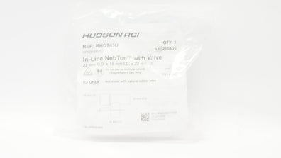 Teleflex RHO743U Hudson RCI In-Line NebTee W/Valve 22mm OD x 18mm ID x 22mm ID